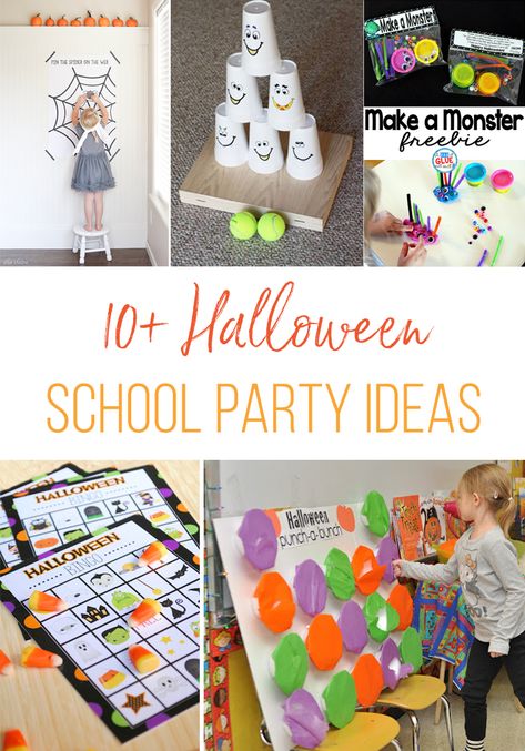 A great collection of Halloween game ideas for school parties. Also great game ideas for any Halloween party you may have in your future. Halloween School Party, Games For School, School Party Ideas, Thriving Home, Classroom Halloween, Halloween Party Activities, Classroom Halloween Party, Halloween Themed Activities, Halloween Class Party