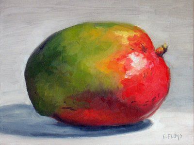 Mango Still Life | Elizabeth Floyd Oil Pastel Fruit Art, Mango Oil Painting, Mango Paintings Acrylic, Mango Acrylic Painting, Mango Oil Pastel Drawing, Mango Still Life, Mango Painting, Elizabeth Floyd, Education Painting