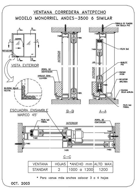 Aluminium window detail and drawing in AutoCAD Dwg files include plan, elevations, sections, working plan, and various type of fitting details of Aluminium window. Door Section Detail Drawing, Window Detail Architecture, Architecture Details Drawing, Window Section Detail, Window Detail Drawing, Sliding Door Detail, Furniture Details Drawing, Curtain Wall Detail, Window Construction