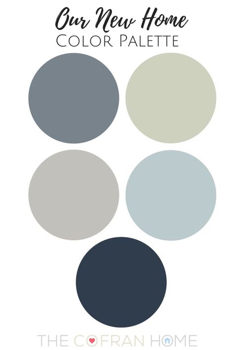 Great paint colors and color palette for an entire home! Modern Home Color Palette, Green Playroom, Ombre Painting, Color Palette For Home, Home Wall Colour, Home Color Palette, Basement Painting, House Color Palettes, Farmhouse Paint