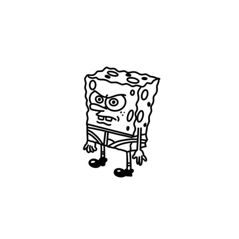 Spongebob Tattoo, Ignorant Style Tattoo, P Tattoo, Art Flash, Arte Doodle, Kampot, Cartoon Tattoos, Tattoo Flash Art, Arte Inspo