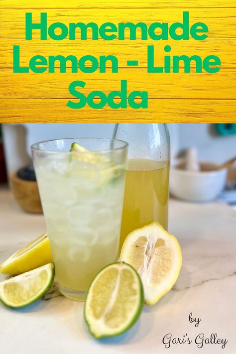 Homemade Lemon-Lime Soda Homemade Soda Recipe, Soda Stream Recipes, Lamb Pasta, Pork Salad, Homemade Soda, Soda Machines, Soda Recipe, Lemon Lime Soda, Soda Stream