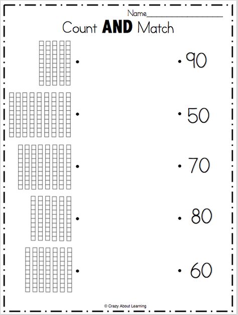 Count the 10s Math Worksheet Counting By 10s Kindergarten, Counting By Tens Worksheet, Counting By 10s Worksheet, Count By 10s, Trace The Numbers, Number Practice, Number Counting, Math Practice Worksheets, Math Patterns