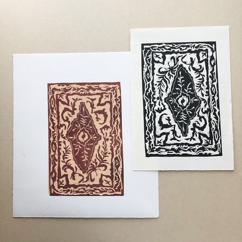 Kate Coucke on Instagram: “I made some super cute small rug studies recently! 💕 here are some of them. I was working on using multiple blocks and some actual color…” Small Linocut, Lino Art, Linocut Prints, Small Rug, Linocut, Small Rugs, Super Cute, Tapestry, Stamp