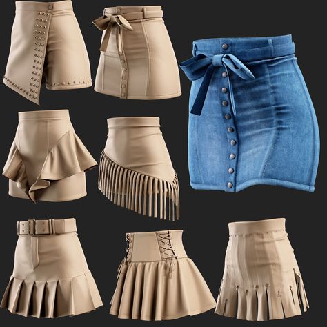 GET THIS: https://www.artstation.com/a/33461284 Cute Mini Skirt Outfits, Fashion Mannequin, Fashion Design Classes, Classy Short Dresses, Easy Diy Clothes, Chic Dress Classy, Denim Skort, Conceptual Fashion, Pencil Skirt Outfits