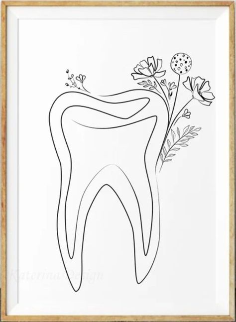 Dental Tattoo Ideas Dentists, Smile Tips, Dental Wall Art, Dental Wallpaper, Dentist Art, Teeth Drawing, Tooth Tattoo, Teeth Logo, Dental Photography