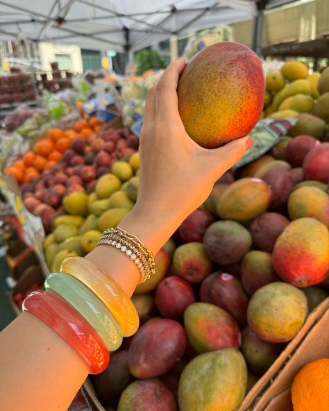 Blending right in at the fruit stand with our classic gemstone bangles 🍒🍓🍍🥭🥦🍆 #jadebangles #jade #fruitstand #wholefoods #veggies #summerbracelets #summervibes #fruitsandveggies Jade Bangle Stack, Fruit Stands, Gemstone Bangle, Jade Bangle, Stacked Bangles, Summer Bracelets, Fruits And Veggies, Jade, Whole Food Recipes