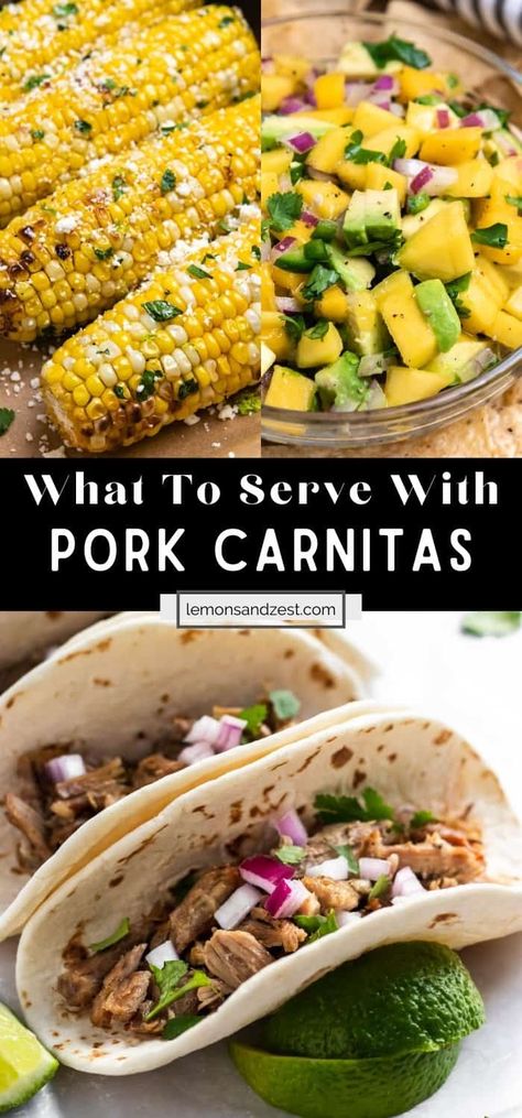 Pork Taco Recipe, Shredded Pork Tacos, Pork Taco, Pork Carnitas Tacos, Taco Side Dishes, Pork Carnitas Recipe, Pulled Pork Nachos, Pork Nachos, Carnitas Tacos