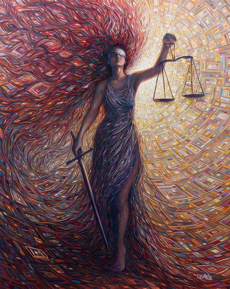 Libra Art, Magical Paintings, Extra Large Art, Lady Justice, Greek And Roman Mythology, Roman Mythology, Mexican Artists, Bhagavad Gita, Large Art