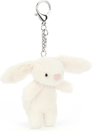 Jellycat Bashful Cream Bunny Bag Charm, 3.5 inches | Rabbit and Bunny Plush Keychain | Great Gift Idea White Jellycat, Jellycat Keychain, 2025 Wishlist, Burr Basket, Jellycat Bashful, Bunny Keychain, Jellycat Bunny, Bunny Bags, Plush Keychain