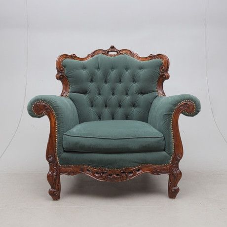 ARMCHAIR, rococo style, 20th century. Rococo Moodboard, Arabian Majlis, Modern Rococo, Closet Furniture, Rococo Style, House Interior Decor, Postmodernism, Modern Chairs, Rococo