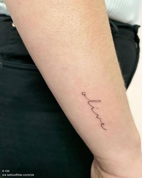 Small Name Tattoo, Word Names, Mother Mary Tattoos, Olive Tattoo, Symbol For Family Tattoo, Script Handwriting, Baby Name Tattoos, Pawprint Tattoo, Mouse Tattoos