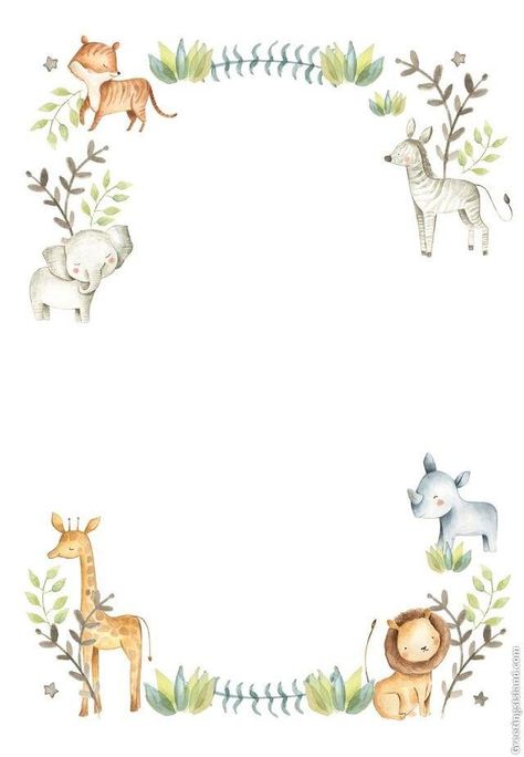 Décoration Baby Shower, Safari Animals Birthday, Boy Baby Shower Ideas, Greetings Island, Baby Shower Invitaciones, Happy Birthday Funny, 카드 디자인, Baby Invitations, Zoo Animal