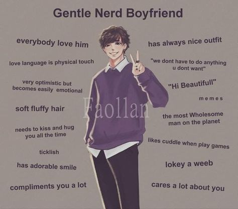 Nerd Boyfriend, Type Of Girlfriend, Character Tropes, Types Of Boyfriends, Writing Prompts For Writers, Relationship Dynamics, Writing Inspiration Prompts, Bluetooth Remote, In The Bedroom