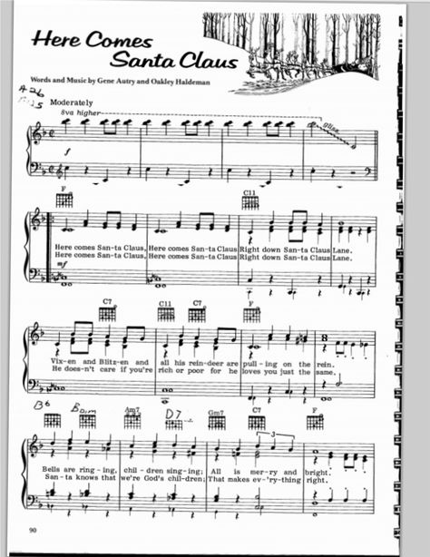 http://www.writtenmelodies.com/Piano/Seasonal/Sheets/Here-Comes-Santa-Claus.pdf Here Comes Santa Claus, Trumpet Music, Crochet Feather, Christmas Puns, Christmas Sheet Music, Holiday Songs, Santa Clause, Here Comes, Music Lyrics