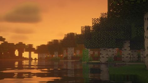 minecraft sunset photo i took :) BSL shaders Bsl Shaders Minecraft, Minecraft Sunset Aesthetic, Minecraft Sunset, Minecraft Sky, Minecraft Addons, Couples Stuff, Minecraft Shaders, Background References, Sunrise Wallpaper