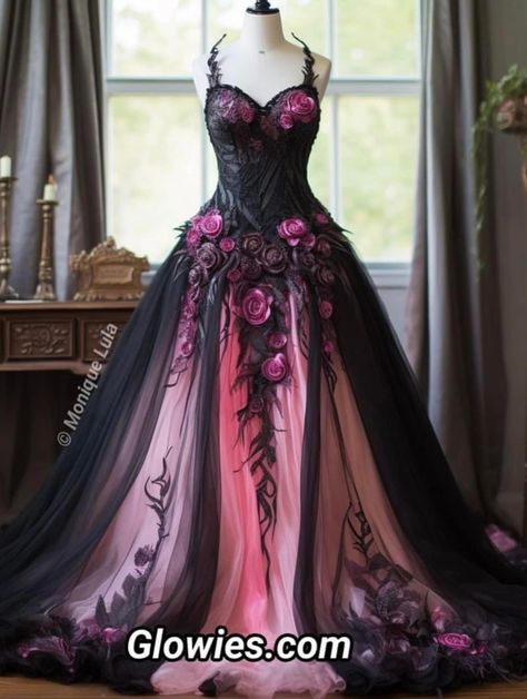 Monique Lula, Sweetheart Bridal, Black Wedding Gowns, Victorian Wedding Dress, Fairytale Gown, Magical Dress, Black Wedding Dress, Purple Wedding Dress, Dark Dress