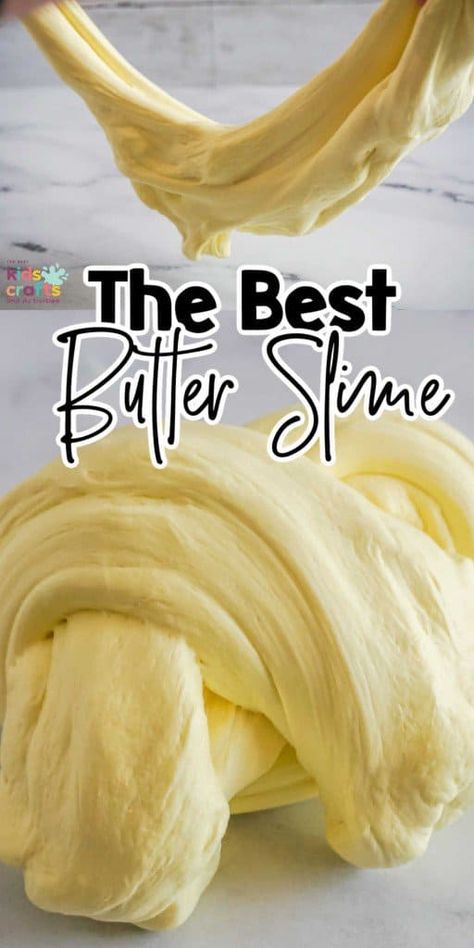 Slime Ingredients List, Butter Slime Without Clay, Puffy Slime Recipe, No Borax Slime, Puffy Slime, Butter Slime Diy, Butter Slime Recipe, Putty Recipe, Borax Slime Recipe