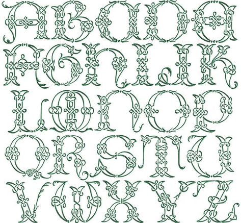 Celtic Lettering, Tattoo Writing Styles, Celtic Alphabet, Celtic Fonts, Celtic Tattoo, Typography Alphabet, Celtic Knot Designs, Celtic Knotwork, Clipart Free