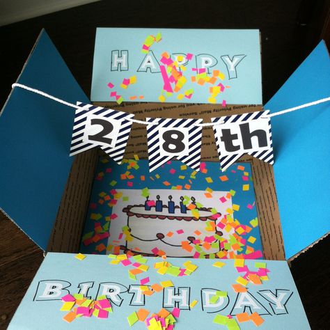 Birthday Mail Package, Birthday In A Box Care Package, Happy Birthday Care Package, Missionary Birthday Package Ideas, Birthday Deployment Package, Birthday Care Package Ideas For Her, Deployment Birthday Care Package, Care Package Ideas Birthday, Birthday Care Package Ideas