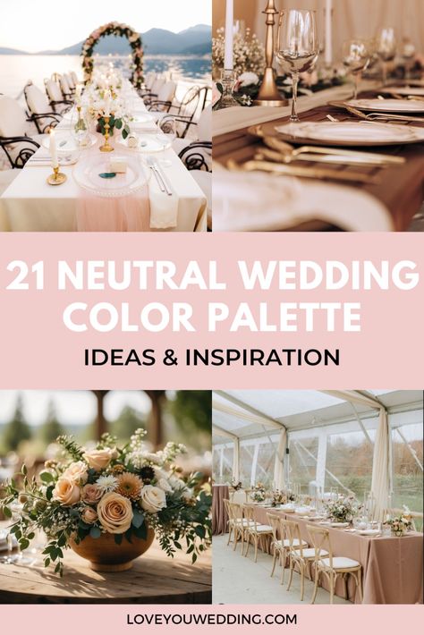 Are you searching for a chic and elegant wedding color scheme? Look no further! Dive into our collection of over 21 stunning brown and tan wedding color palette ideas, perfect for achieving an elegant and timeless look for your wedding day. Whether you're planning a spring, fall, or summer wedding, these neutral wedding colors offer a versatile and sophisticated option for your wedding decor. Rustic wedding colors Brown And Tan Wedding, Tan Wedding Colors, Taupe Wedding Colors, Elegant Neutral Wedding, February Wedding Colors, Brown Wedding Themes, Bridal Party Color Schemes, Wedding Color Palette Ideas, Neutral Wedding Decor