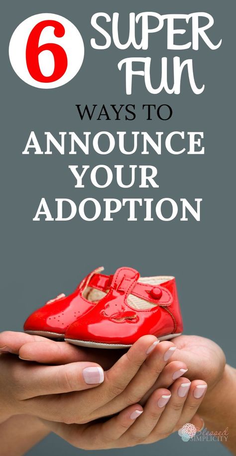 Now that you have decided to adopt a baby, it's time to make the adoption announcement.  Use these six creative ways to announce your private adoption or adoption from foster care.  | foster to adopt | how to adopt | baby adoption |  #blessedsimplicity #fostercare #adoption #fosterparent #adoptiveparent Adoption Announcement Ideas, Home Study Adoption, Foster Care Announcement, Newborn Adoption, Baby Adoption, Adoption Books, Domestic Adoption, Private Adoption, Adoption Photos