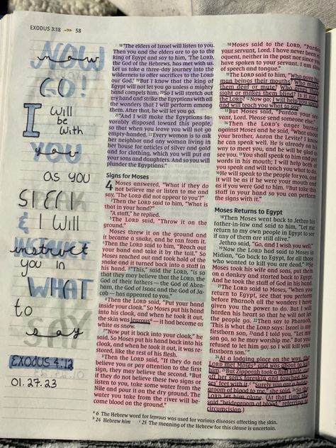 Exodus 3, Bible Notes, Bible Art Journaling, Listening To You, Bible Art, Christian Life, Bible Journaling, Bible Study, Verses