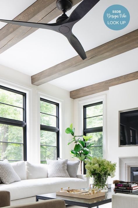 Wood Beams Ceiling Living Room, Modern Beams Ceiling, Himachal House, Wood Beam Ceiling Living Room, Tudor Living Room, Wood Beams Living Room, Reclaimed Wood Beams Ceiling, Modern Tudor House, Rooftop House