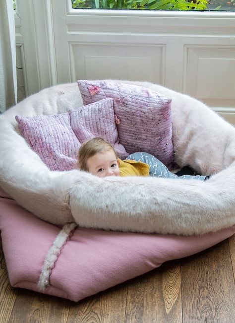 Dog Bed For Humans, Cave Dog Bed, Round Dog Bed, Bean Bag Bed, Bed Photos, Kids Bean Bags, Brave Enough, Baby Nest, Blanket Stitch