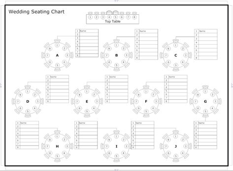 8 Person Round Table Seating Chart for Event such as a Wedding Reception Seating Chart Wedding Template, Wedding Seating Plan Template, Seating Plan Template, Wedding Assistant, Wedding Planning Printables, Wedding Planning Help, Wedding Planning List, Wedding Table Seating Chart, Reception Seating Chart