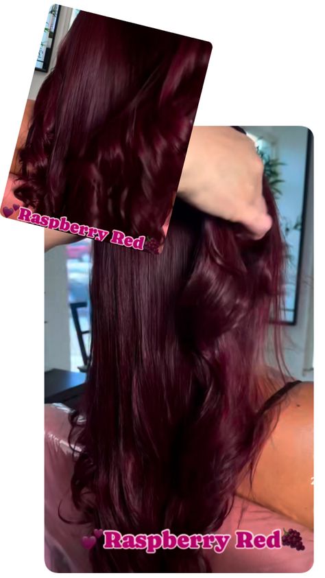 Raspberry Red Hair Color Raspberry Red Hair, Red Raspberry, Raspberry Red, Red Hair Color, New Hair, Hair Inspo, Red Hair, Raspberry, Hair Color