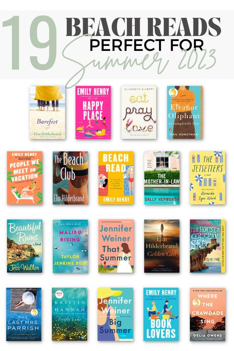 Good Summer Books To Read, Books For Summer 2024, Summer Love Books, Beach Reads 2020, Books To Read On The Beach, Beach Romance Books, Beach Reads 2024, Summer Books For Women, Books For The Beach