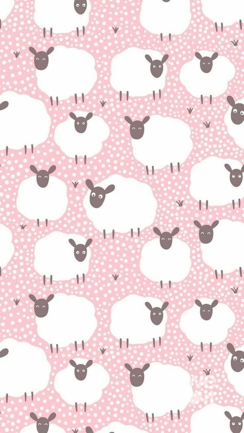 Sheep Wallpaper, Sheep Illustration, Sheep Pattern, Pink Sheep, Cellphone Background, Eid Stickers, Vintage Flowers Wallpaper, Cover Wallpaper, Whatsapp Wallpaper