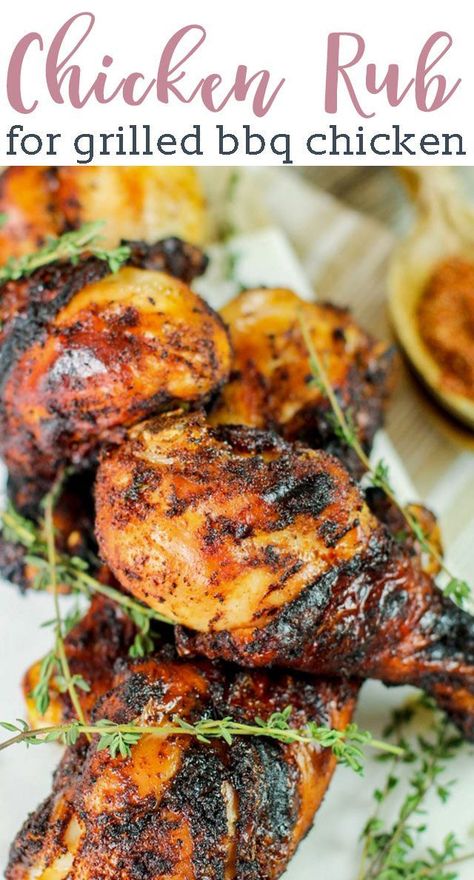 Bbq Chicken Seasoning, Bbq Chicken Rub, Chicken Rub Recipes, Chicken Seasoning Mix, Best Bbq Chicken, Bbq Chicken Legs, Bbq Burger, Chicken Rub, Grilled Bbq Chicken