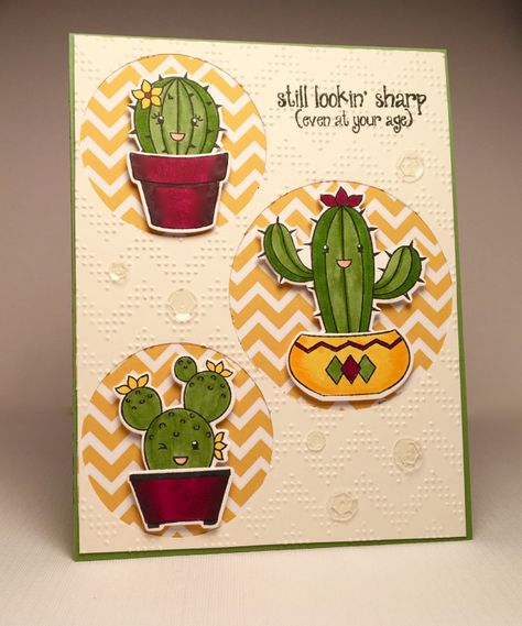 CC648 DT Sample- Pam's card Cactus Birthday Cards, Cactus Cards Handmade, Llama Cards, Succulent Cards, Cactus Cards, Cactus Stamp, Cactus Card, Anniversaire Diy, Tree Stickers