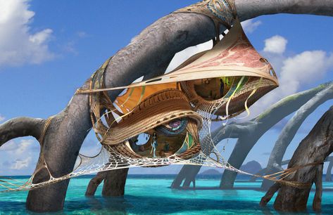 ArtStation - Marui Architecture Exploration Dylan Cole, Fan Art Avatar, Blue Avatar, Avatar James Cameron, Avatar Picture, Water House, Avatar Fan Art, Avatar 2, Pandora Avatar