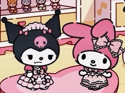 Kuromi E My Melody, Sanrio Party, My Melody Wallpaper, Melody Hello Kitty, Hello Kitty And Friends, Hello Kitty Characters, Friend Cartoon, Hello Kitty Art, Hello Kitty My Melody