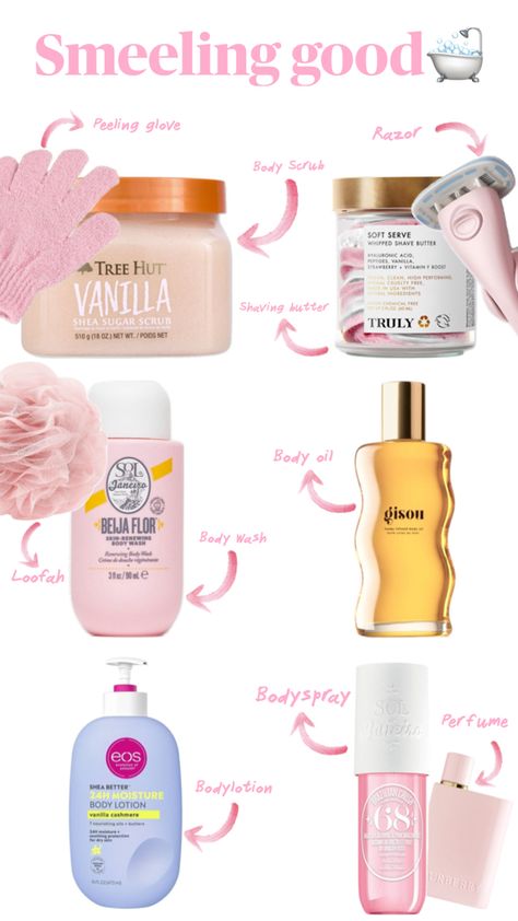 with this routine you will smell like vanilla and fruits🍦🍓 Smell Like Vanilla, How To Smell Good, Smell Perfume, To Smell Good, Skin And Hair Care, Body Hygiene, Basic Skin Care Routine, Shower Skin Care, Perfect Skin Care Routine