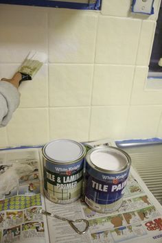 If you are looking for an inexpensive, easy way to update your kitchen or bathroom, tile paint could... Tiles House, Budget Kitchen Makeover, Diy Kitchens, Stove Backsplash, Budget Kitchen Remodel, Kitchen Design Diy, Kitchen Diy Makeover, Budget Kitchen, Splashback Tiles