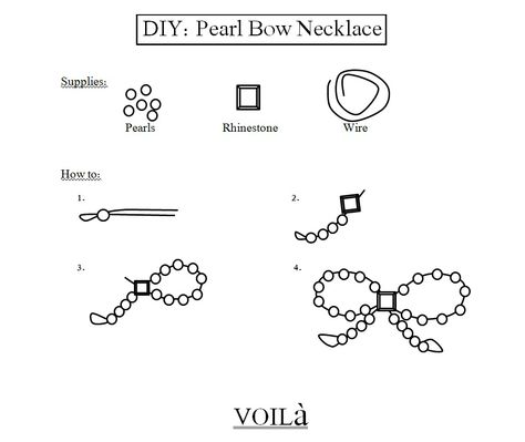 DIY: Pearl Bow Necklace Seed Bead Bow Necklace, Bow Pearl Necklace, Bow Necklace Diy, Pearl Necklace Diy, Pearl Bow Necklace, Diy Pearl Necklace, Pearl Diy, Diy Chain, Layered Pearl Necklace