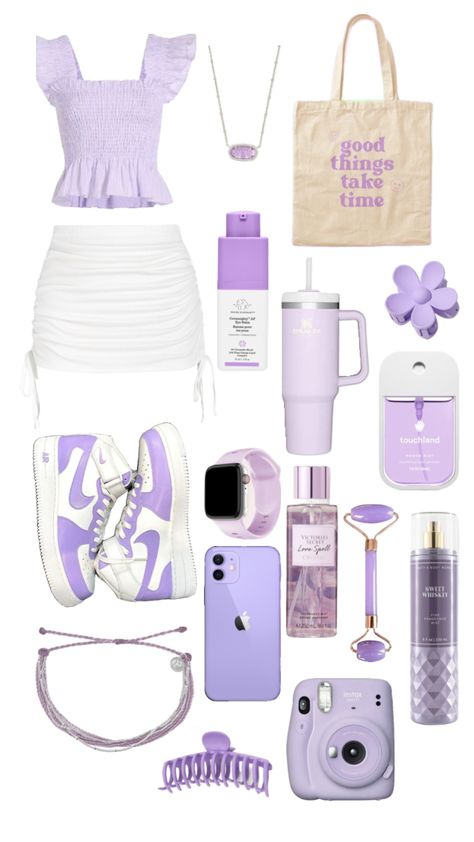 #purple #outfitinspo #beauty Light Purple Outfit Ideas, Purple Cute Outfits, Purple Summer Outfits, Cute Purple Outfits, Light Purple Outfit, Purple Aesthetic Outfit, Lavender Outfit, Purple Fashion Casual