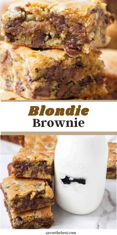 Prepare yourself for the BEST blondie brownie recipe EVER. They are soft and chewy, and will be the easiest blondie brownie recipe you’ll ever make! I love blondie brownies because they’re the perfect consistency, right in between a cake and a cookie. Blonde Recipe Brownies, Brownies And Blondies Recipes, Small Batch Blondies, Blond Brownies, Brownie Easy, Ultimate Brownie Recipe, Blondie Bars, Cake Mix Brownies, Rum Drinks Recipes