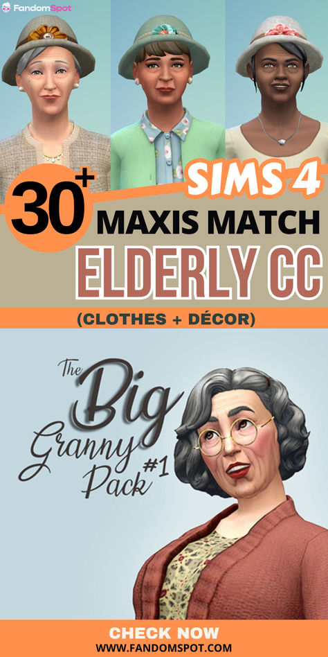 From CAS items to elderly decor, this custom CC list has almost everything you could ever ask for (and a whole lot more) for your grandma & grandpa sims. The Sims 4 Cc Elder Clothes, Sims 4 Cc Elderly Clothes, Sims 4 Housewife Aspiration, Ts4 Cc Elder Clothes, Sims 4 Cc For Elders, Old Sims 4 Cc, Sims 4 Nifty Knitting Cc, Sims 4 Elderly Clothes, Elder Sims 4 Cc Clothes