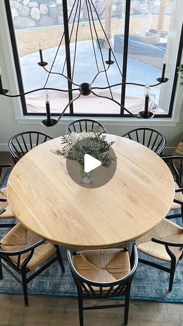 Christine Gummersall - DIY & Home on Instagram: "DIY 70” round dining table

Tutorial: honeybuilthome.com/diy-70-round-dining-table/" Lily Meola, Diy Round Dining Table, Instagram Diy, Round Dining, Diy Woodworking, Round Dining Table, Home Diy, Sweet Home, Honey