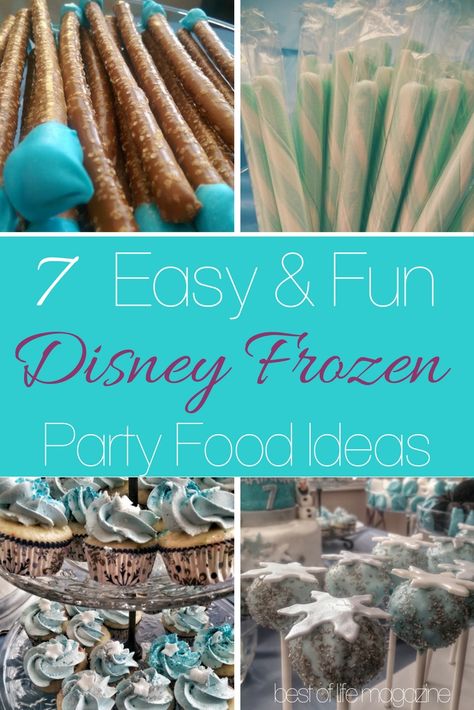 If you want to impress for less and save time these seven Frozen party food ideas are an easy and beautiful way to bring Frozen magic to your guests. Disney Frozen Party Food Ideas, Frozen Party Food Ideas, Disney Frozen Party Food, Disney Party Foods, Frozen Party Food, Frozen Songs, Frozen Appetizers, Disney Frozen Party, Party Snack Food