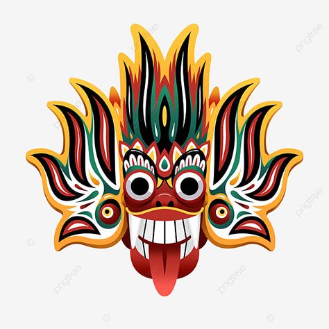 Sri Lankan Mask, Sri Lankan Traditional Art, Dancer Clipart, Sri Lanka Art, Flag Pic, Indian Flag Pic, Sri Lankan Art, Mask Illustration, Mask Png