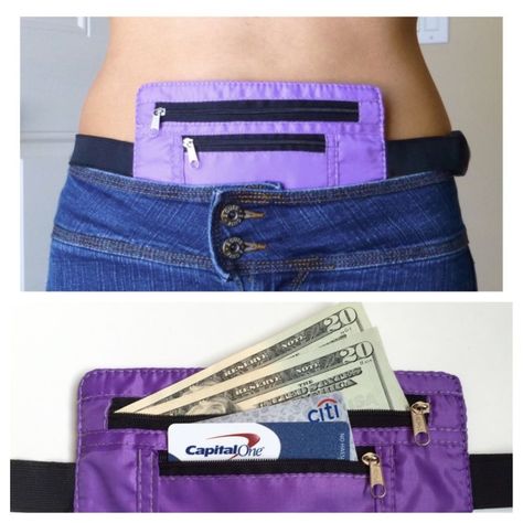 Travel Bag Sewing, Pochette Portable, Travel Money Belt, Sewing Products, Money Belt, Pocket Money, Travel Gadgets, Bag Sewing, Pocket Belt