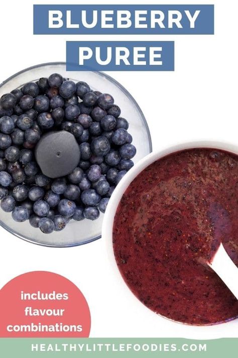 Blueberry Puree, Fruit Recipes For Kids, Oatmeal Yogurt, Bear Recipes, Baby Puree Recipes, Baby Puree, Vegan Main Dishes, Fruit Puree, Vegetable Puree