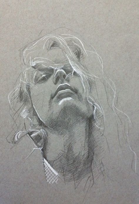 Pencil Sketch Portrait, Sketches Pencil, Charcoal Portraits, Pastel Portraits, Charcoal Art, White Pen, Toned Paper, Portrait Sketches, Pencil Art Drawings