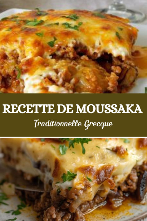 Découvrez comment préparer une moussaka traditionnelle, un plat méditerranéen riche en saveurs ! Avec des aubergines fondantes, une sauce à la viande parfumée et une couche de béchamel gratinée, cette recette est un véritable régal pour les amateurs de cuisine grecque. Suivez nos étapes pour réussir une moussaka authentique qui fera voyager vos papilles !  #Moussaka #RecetteTraditionnelle #CuisineGrecque #PlatRéconfortant #CuisineMéditerranéenne #RecetteGourmande #Aubergines A Food